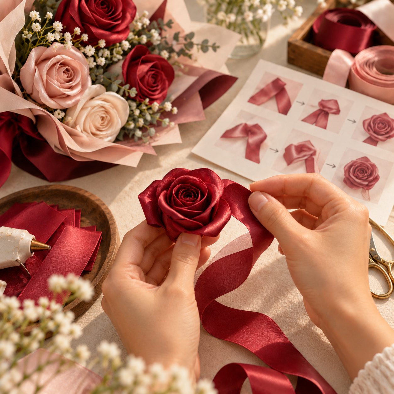 The Art of Eternal Satin Floristry