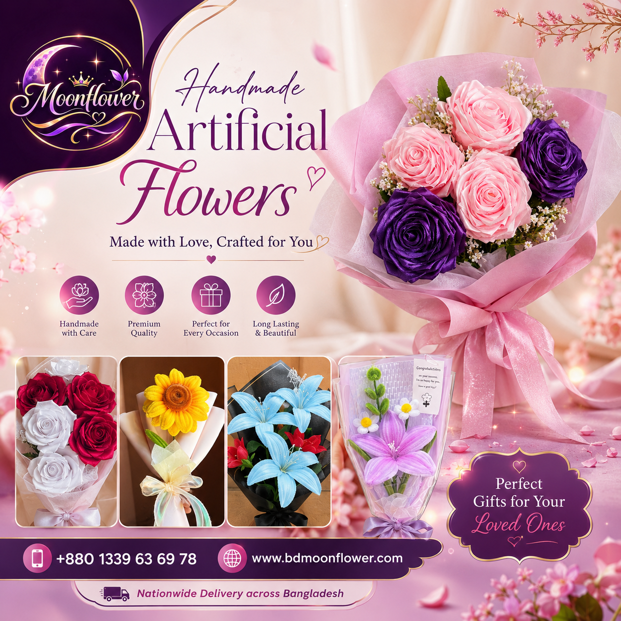 Everlasting Blooms, Handcrafted with Love